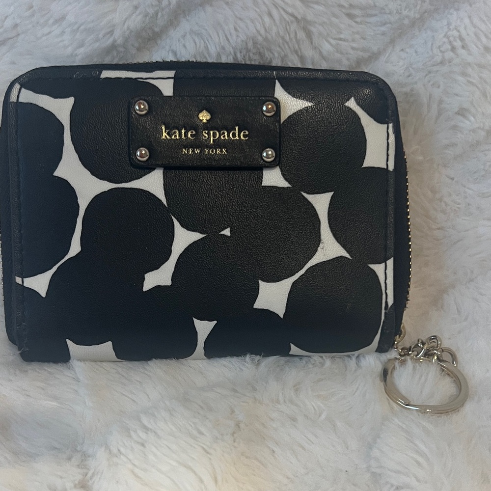 Kate Spade Black and White Polka Dot Wallet